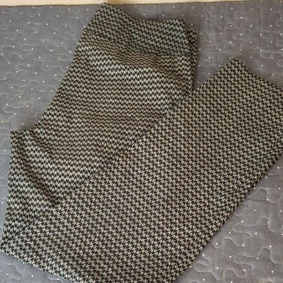 New Directions Pull on Black and White Houndstooth Pants size 10 - Picture 1 of 5